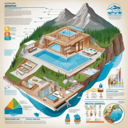 water resources,eco-construction,water usage,coastal protection,infographic elements,ecological footprint,geothermal energy,vector infographic,hydroelectricity,canada cad,isometric,mountain huts,infographics,wastewater treatment,aquaculture,eco hotel,houses clipart,climate protection,raft guide,energy efficiency,Unique,Design,Infographics
