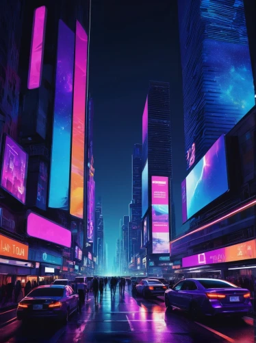 colorful city,futuristic landscape,cyberpunk,metropolis,cityscape,city lights,neon lights,fantasy city,city at night,ultraviolet,citylights,city highway,shinjuku,futuristic,time square,cities,colored lights,neon arrows,city,tokyo city,Conceptual Art,Sci-Fi,Sci-Fi 01