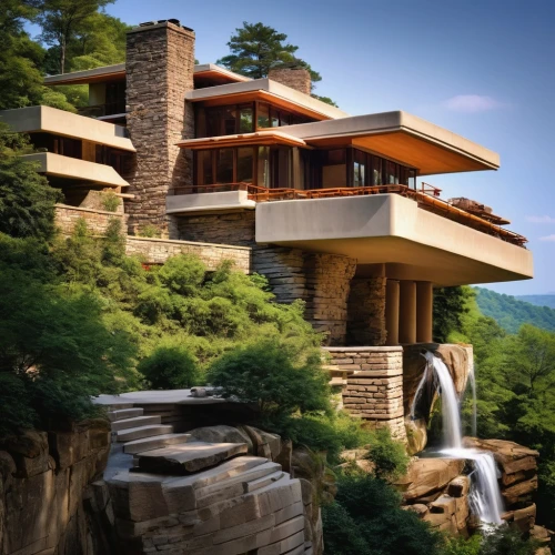 house in mountains,house in the mountains,luxury property,luxury real estate,modern architecture,waterfalls,luxury home,mountain stone edge,brown waterfall,mountainside,beautiful home,dunes house,tigers nest,blue ridge mountains,log home,landscape design sydney,modern house,futuristic architecture,the cabin in the mountains,waterfall,Photography,General,Cinematic