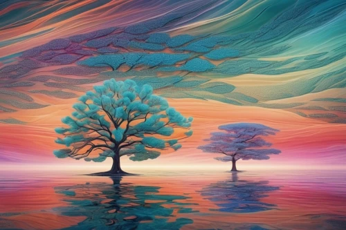 colorful tree of life,painted tree,magic tree,psychedelic art,watercolor tree,flourishing tree,fractals art,splendid colors,tree of life,tree grove,colorful background,fantasy landscape,harmony of color,fractal art,nature landscape,landscape background,art painting,isolated tree,lone tree,row of trees,Photography,Artistic Photography,Artistic Photography 03