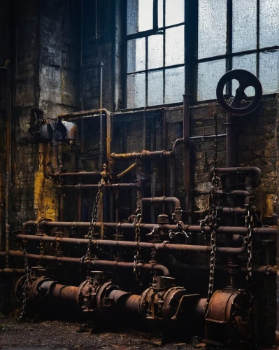 pumping station,abandoned factory,machinery,the boiler room,industrial ruin,steam power,valves,industrial landscape,industrial,old factory,steam engine,heavy water factory,distillation,engine room,crankshaft,steampunk gears,industrial tubes,industrial plant,empty factory,pipes,Art,Classical Oil Painting,Classical Oil Painting 22