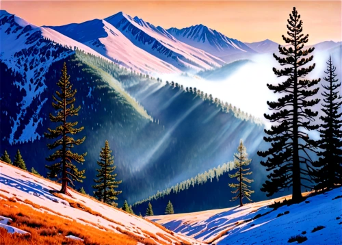 mountain scene,mountain landscape,salt meadow landscape,snow landscape,winter landscape,landscape background,snowy mountains,snowy peaks,winter background,coniferous forest,snowy landscape,mountainous landscape,autumn mountains,ski resort,spruce-fir forest,mountains snow,snow scene,snow mountains,mountains,mountain slope,Conceptual Art,Daily,Daily 31