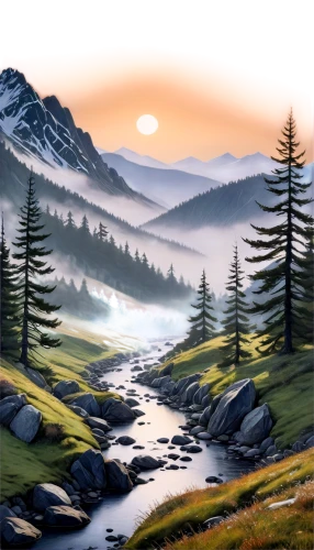 landscape background,salt meadow landscape,mountain landscape,mountain scene,world digital painting,digital painting,mountain sunrise,river landscape,nature landscape,mountainous landscape,small landscape,natural landscape,watercolor background,autumn mountains,high landscape,alpine sunset,meadow landscape,landscape nature,mountain meadow,mountain pasture,Illustration,Retro,Retro 05