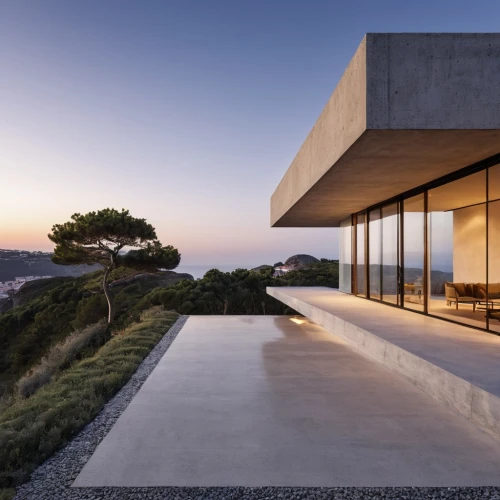 dunes house,exposed concrete,modern architecture,modern house,house by the water,cubic house,concrete construction,beach house,summer house,roof landscape,contemporary,corten steel,cube house,private house,residential house,archidaily,luxury property,beautiful home,flat roof,concrete slabs,Photography,General,Realistic