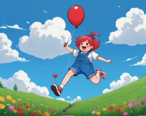 red balloon,red balloons,little girl with balloons,balloon,balloon trip,flying girl,balloons flying,heart balloons,flying dandelions,balloons,balloon-like,flying heart,ballon,jump,corner balloons,captive balloon,colorful balloons,ballooning,balloon with string,helium,Illustration,Children,Children 06