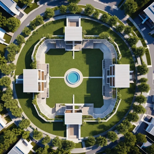 suburban,bird's-eye view,the center of symmetry,sky apartment,view from above,drone image,from above,dji spark,capitol square,drone shot,bird's eye view,bendemeer estates,helipad,apartments,drone photo,residential tower,paved square,aerial shot,aerial landscape,luxury real estate,Photography,General,Realistic