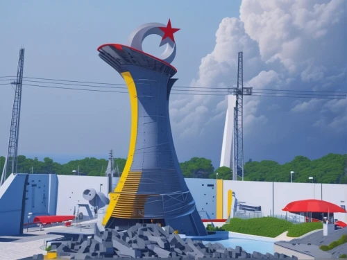 space port,electric tower,cellular tower,olympic flame,sochi,3d render,cloud towers,scale model,earth station,soyuz rocket,rockets,scandia gnomes,3d model,sls,shuttlecock,starship,sky space concept,3d rendering,fairy chimney,water park,Photography,General,Realistic