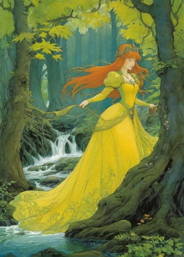 rusalka,fantasia,fairy tale,fairytale,a fairy tale,rapunzel,merida,fairy tale character,celtic woman,fae,children's fairy tale,rosa 'the fairy,fairy queen,faerie,cinderella,fairy tales,the blonde in the river,fantasy picture,fairytales,fairy forest,Illustration,Realistic Fantasy,Realistic Fantasy 04