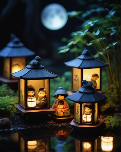 fairy lanterns,japanese paper lanterns,japanese lantern,lanterns,illuminated lantern,japanese lamp,angel lanterns,tea-lights,lantern,japanese garden ornament,vintage lantern,tea lights,tealights,miniature house,hanging lantern,japanese shrine,landscape lighting,table lamps,japan's three great night views,mid-autumn festival,Unique,3D,Toy