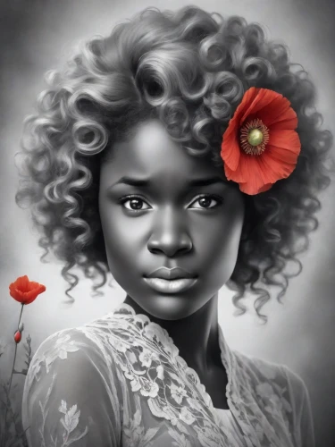 afro american girls,afro-american,african american woman,african woman,digital painting,world digital painting,afroamerican,afro american,shirley temple,remembrance day,camellia,girl portrait,fantasy portrait,beautiful african american women,bibernell rose,romantic portrait,girl in a wreath,mystical portrait of a girl,camellias,rose png