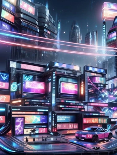 cyberpunk,cyberspace,television,analog television,tv,plasma tv,retro television,futuristic,futuristic landscape,electronic market,lcd tv,computer art,cybertruck,connected world,cable television,channels,dystopia,dystopian,cyber,video consoles