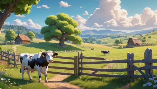 farm background,pasture,cows on pasture,pastures,cows,barnyard,pasture fence,cow meadow,mountain cows,countryside,rural landscape,farm gate,farm landscape,rural,cow,pony farm,two cows,holstein cattle,happy cows,holstein cow,Unique,3D,3D Character