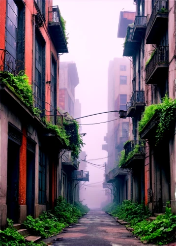 alleyway,hanoi,alley,foggy day,morning fog,foggy,lostplace,foggy landscape,morning mist,fog,morning haze,new orleans,blind alley,urban landscape,mist,dense fog,slum,post apocalyptic,abandoned places,lost place,Illustration,Abstract Fantasy,Abstract Fantasy 14