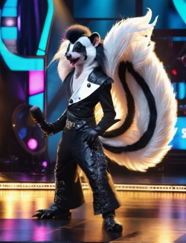 skunk,ferret,chinese panda,furry,panda,kung fu,striped skunk,furta,sylvester,performer,lun,pandero jarocho,tail,tuxedo just,kawaii panda,anteater,oliang,siu yeh,lemur,xiangwei