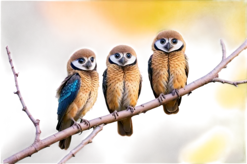 owlets,couple boy and girl owl,birds on a branch,birds on branch,bird painting,macaws blue gold,passerine parrots,golden parakeets,macaws,blue macaws,budgies,parakeets,owls,owl art,perched birds,parrots,goldfinches,couple macaw,colorful birds,finches,Conceptual Art,Sci-Fi,Sci-Fi 15