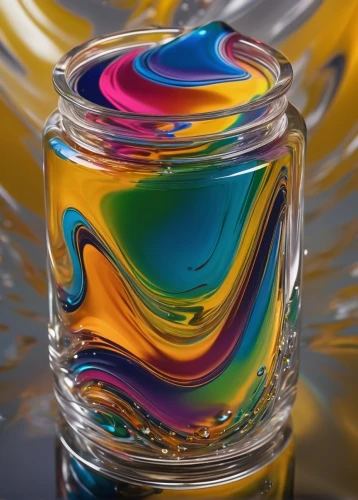 colorful glass,glass cup,glass mug,glass painting,water glass,colorful water,glass series,liquid bubble,fluid,glass container,colorful spiral,glass vase,glass marbles,juice glass,glass jar,pour,glass sphere,cocktail glass,glass ball,swirling,Unique,3D,Modern Sculpture
