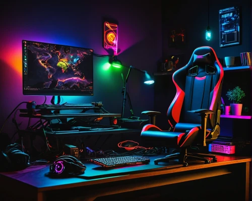 game room,setup,gamer zone,desk,computer workstation,computer desk,computer room,gaming,pc,gamer,music workstation,game light,gamers round,playing room,workstation,lures and buy new desktop,little man cave,computer game,colored lights,cable management,Conceptual Art,Daily,Daily 33