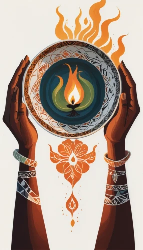 fire ring,shamanism,eritrean cuisine,dharma wheel,fire mandala,zoroastrian novruz,ring of fire,shamanic,stove,fire-eater,tealight,diya,fire eater,ethiopian food,indian cuisine,hands holding plate,tandoor,tibetan bowl,cauldron,ayurveda,Illustration,Paper based,Paper Based 19