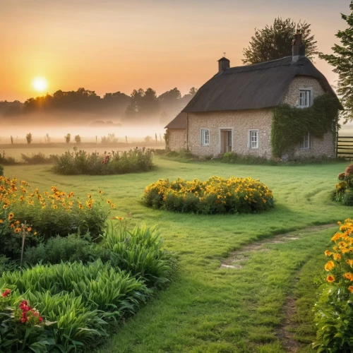 home landscape,country cottage,meadow landscape,summer cottage,morning mist,dutch landscape,netherlands,farm landscape,country house,cottage garden,the netherlands,foggy landscape,rural landscape,farm house,spring morning,countryside,beautiful home,holland,farmhouse,meadows of dew,Photography,General,Realistic