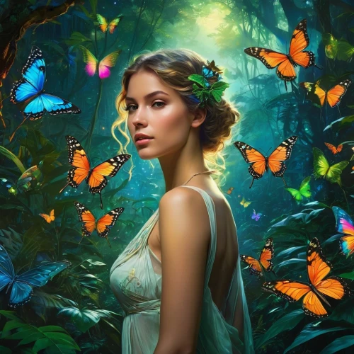 butterfly background,faerie,butterflies,vanessa (butterfly),julia butterfly,ulysses butterfly,faery,aurora butterfly,fantasy picture,gatekeeper (butterfly),fantasy portrait,fantasy art,fairy queen,fairy peacock,moths and butterflies,tropical butterfly,fairy,cupido (butterfly),peacock butterflies,cinderella,Conceptual Art,Fantasy,Fantasy 05