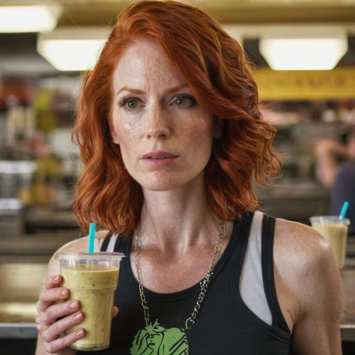 diet icon,ginger rodgers,barista,milkshake,vada,ginger,redheaded,clary,milk shake,ginger root,tilda,ginger ale,redheads,female hollywood actress,black widow,maci,smoothie,woman with ice-cream,brittany,mary jane,Illustration,American Style,American Style 08