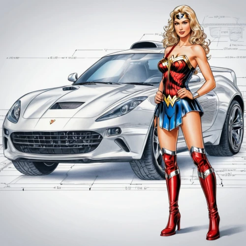 muscle car cartoon,super heroine,super woman,super car,super cars,wonderwoman,american sportscar,auto financing,wonder woman,wonder woman city,dodge la femme,superhero background,supercharger,automobile racer,super,sportscar,automotive design,crossover suv,vector graphics,automotive,Unique,Design,Blueprint