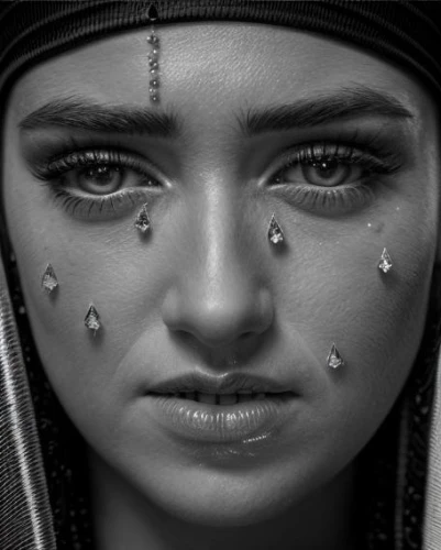 ancient egyptian girl,assyrian,islamic girl,yemeni,teardrops,indian bride,afar tribe,indian woman,indian girl,arabian,arab,muslim woman,miss circassian,regard,fatima,turkish culture,priestess,syrian,indian,iranian,Realistic,Jewelry,Ornate
