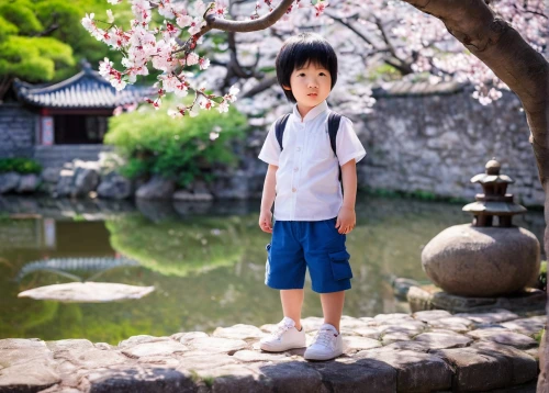 child in park,takato cherry blossoms,korean folk village,hanok,japanese sakura background,japanese garden ornament,japanese background,hyang garden,japanese garden,the japanese tree,japanese floral background,japan garden,primary school student,spring background,the cherry blossoms,digital compositing,chidori is the cherry blossoms,silk tree,cherry blossom festival,sakura tree,Illustration,Realistic Fantasy,Realistic Fantasy 31