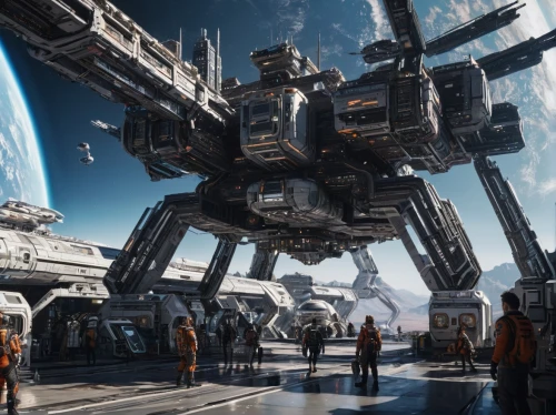 dreadnought,sci fi,scifi,sci - fi,sci-fi,carrack,district 9,valerian,sci fiction illustration,science fiction,cg artwork,space port,federation,futuristic landscape,science-fiction,very large floating structure,thane,concept art,earth station,sky space concept,Photography,General,Natural