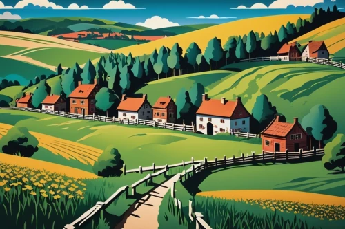 travel poster,escher village,gruyere,alpine village,alpine pastures,transilvania,alsace,styria,david bates,triberg,cottages,farm landscape,rural landscape,hobbiton,sussex,gruyere you savoie,houses clipart,ardennes,villages,lavaux,Unique,Paper Cuts,Paper Cuts 04