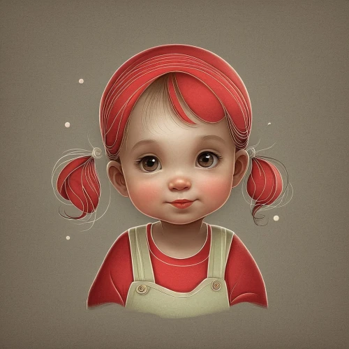 kids illustration,cute cartoon character,painter doll,little red riding hood,cute cartoon image,kewpie doll,redhead doll,child portrait,little girl,vintage doll,wooden doll,child girl,the little girl,raggedy ann,worried girl,dribbble,girl portrait,girl in the kitchen,girl doll,female doll,Illustration,Realistic Fantasy,Realistic Fantasy 17