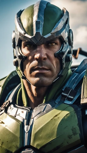 spartan,steel man,michelangelo,cowl vulture,centurion,halo,face shield,patrol,green goblin,green skin,shepard,steel helmet,avenger hulk hero,cable,fallout4,visor,mercenary,falcon,chrome steel,capitanamerica,Photography,General,Realistic