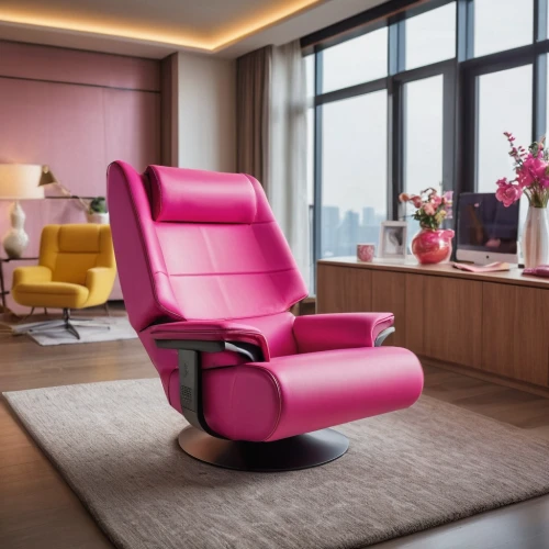 pink chair,pink leather,therapy room,chaise lounge,beauty room,wing chair,contemporary decor,apartment lounge,modern decor,seating furniture,penthouse apartment,interior design,office chair,modern room,beauty salon,salon,interior modern design,mid century modern,club chair,modern office,Photography,General,Commercial