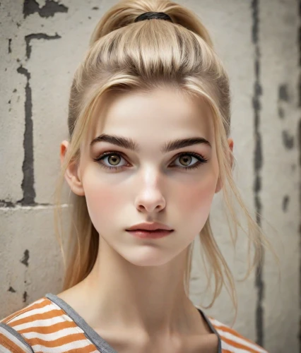 realdoll,doll's facial features,natural cosmetic,female doll,girl portrait,blond girl,female model,portrait of a girl,bun,fashion doll,blonde girl,beautiful model,pompadour,model doll,young woman,vintage girl,pretty young woman,model beauty,beauty face skin,beautiful young woman,Photography,Realistic
