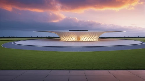 futuristic art museum,dhammakaya pagoda,futuristic architecture,tempodrom,amphitheater,mclaren automotive,musical dome,calatrava,saucer,the eternal flame,soumaya museum,3d rendering,archidaily,autostadt wolfsburg,modern architecture,futuristic landscape,amphitheatre,render,crown render,planetarium,Photography,General,Realistic