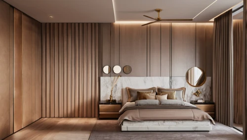 room divider,modern room,bedroom,modern decor,sleeping room,contemporary decor,guest room,interior modern design,wooden wall,guestroom,canopy bed,interior design,patterned wood decoration,interior decoration,gold wall,render,3d rendering,bamboo curtain,danish room,laminated wood,Photography,General,Realistic