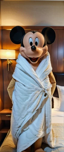 mickey mouse,micky mouse,guest towel,hotel man,mickey mause,mickey,disney character,housekeeping,towels,towel,the disneyland resort,shanghai disney,disney,walt disney world,euro disney,hotels,disneyland paris,duvet cover,hotel rooms,minnie,Photography,General,Realistic