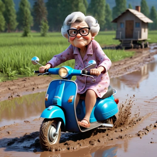 elderly lady,grandma,elderly person,granny,scooter riding,pensioner,electric scooter,gnome skiing,woman bicycle,old woman,piaggio ciao,motorbike,pubg mascot,motor scooter,elderly people,mobility scooter,grandmother,senior citizen,woman with ice-cream,e-scooter