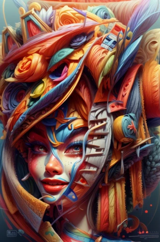 psychedelic art,fantasy art,colorful spiral,abstract artwork,medusa,world digital painting,graffiti art,computer art,boho art,masquerade,colourful pencils,digiart,glass painting,meticulous painting,3d fantasy,painting technique,art painting,fantasy portrait,illustrator,kaleidoscope art