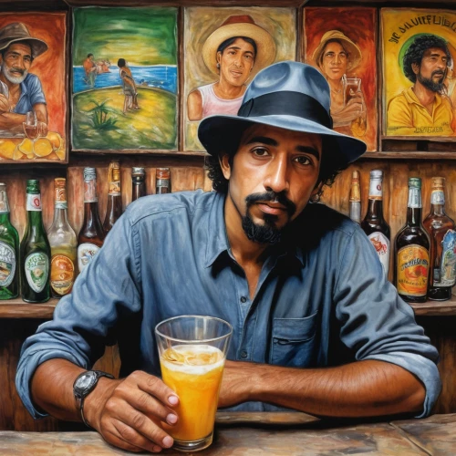 kombucha,agua de valencia,bartender,panamanian balboa,barman,rosa cantina,artist portrait,fidel alejandro castro ruz,drink icons,rio serrano,beer cocktail,aguas frescas,man portraits,unique bar,craft beer,grapefruit juice,orange juice,alejandro vergara blanco,cienaga de zapata,tequila sunrise,Art,Classical Oil Painting,Classical Oil Painting 34