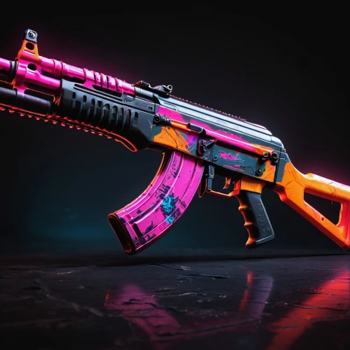 pink vector,assault rifle,the pink panter,carbine,the pink panther,water gun,alien weapon,dissipator,neon arrows,pistol,black light,pink double,magenta,vector,garish,neon,m4a4,vector design,pink panther,neon candies,Illustration,Black and White,Black and White 01