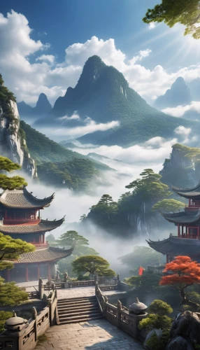 japan landscape,chinese background,chinese temple,japanese background,chinese clouds,fantasy landscape,south korea,yunnan,landscape background,tsukemono,hall of supreme harmony,asian architecture,ginkaku-ji,mountain scene,oriental,japanese mountains,mountainous landscape,oriental painting,chinese architecture,mountain landscape,Photography,General,Realistic