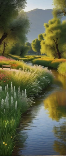 meadow in pastel,river landscape,brook landscape,meadow landscape,salt meadow landscape,landscape background,springtime background,freshwater marsh,flower painting,nature landscape,digital painting,wetlands,spring background,small landscape,spring meadow,world digital painting,blooming field,lilies of the valley,wetland,pond flower,Photography,Fashion Photography,Fashion Photography 08