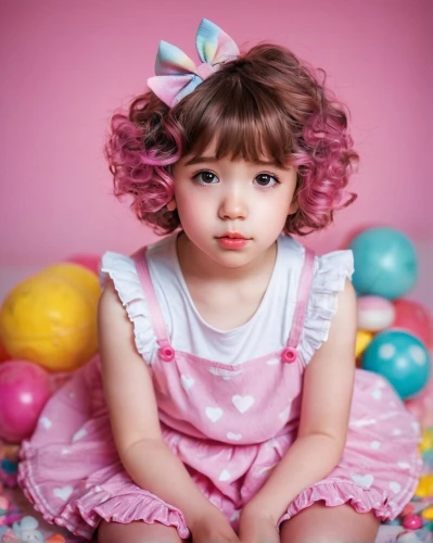 little girl in pink dress,little girl dresses,doll dress,child portrait,cute baby,baby & toddler clothing,children's photo shoot,little girl with balloons,unhappy child,female doll,shirley temple,pink bow,vintage doll,little girl,child girl,child model,children's background,doll's facial features,dress doll,girl doll,Illustration,Abstract Fantasy,Abstract Fantasy 01