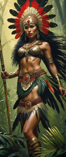 polynesian girl,warrior woman,aztec,female warrior,shamanic,polynesian,tribal chief,the american indian,american indian,amazonian oils,native american,inca,pachamama,black warrior,aztecs,aborigine,shamanism,cherokee,maori,amerindien,Conceptual Art,Sci-Fi,Sci-Fi 18
