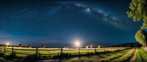 astrophotography,perseids,perseid,grain field panorama,astronomy,night image,night photography,star trail,360 ° panorama,the milky way,milky way,earth in focus,the night sky,starscape,pasture fence,starry sky,meteor shower,celestial phenomenon,milkyway,night sky,Photography,General,Realistic