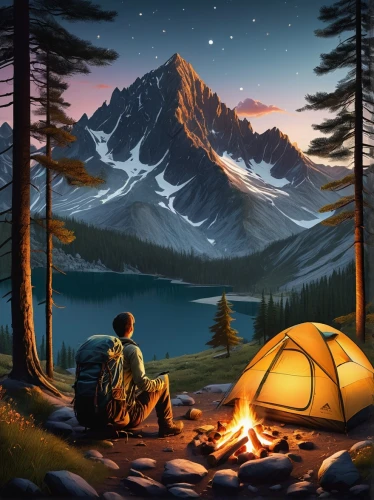 campsite,camping,campfire,campire,campfires,camping tents,campground,world digital painting,tent camping,camping equipment,camping car,digital painting,campers,tents,camp fire,outdoor life,landscape background,wilderness,free wilderness,camping tipi,Illustration,Vector,Vector 12