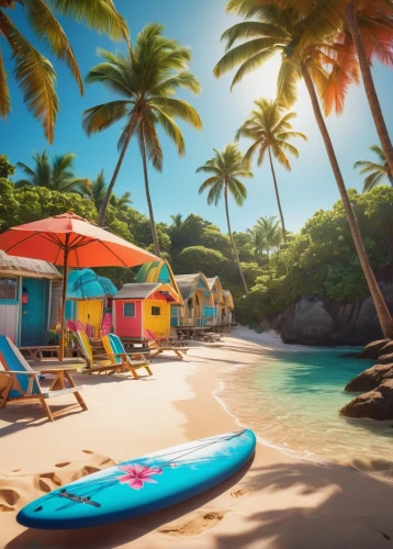 tropical beach,caribbean beach,umbrella beach,fiji,tahiti,dream beach,paradise beach,luau,idyllic,tropical floral background,waikiki beach,summer beach umbrellas,beautiful beach,honolulu,oahu,brazilian beach,hawaii,beach landscape,tropical island,beautiful beaches,Illustration,Vector,Vector 12