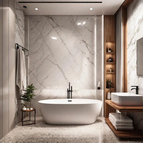 luxury bathroom,modern minimalist bathroom,bathtub,bathtub accessory,tub,shower bar,bathroom,shower base,bath white,bath,luxury home interior,marble,bath accessories,modern decor,ceramic tile,interior modern design,almond tiles,ceramic floor tile,natural stone,baths,Photography,General,Realistic