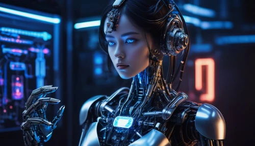 ai,cybernetics,cyborg,artificial intelligence,cyber,cyberpunk,women in technology,chatbot,chat bot,sci fi,girl at the computer,scifi,valerian,neon human resources,symetra,sci - fi,sci-fi,robotic,automation,droid,Illustration,Retro,Retro 26